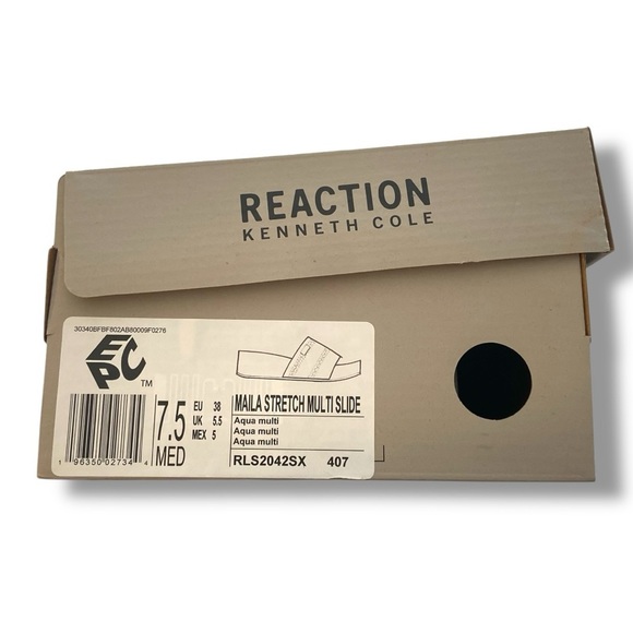 Kenneth Cole Reaction Maila Stretch Aqua Multi Wedge Slide - Picture 7 of 7